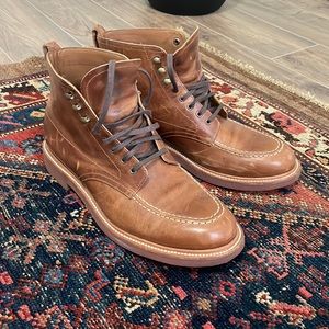 J. Crew Kenton Pacer Light Brown Leather Boots (Lightly Scuffed, worn 10x)